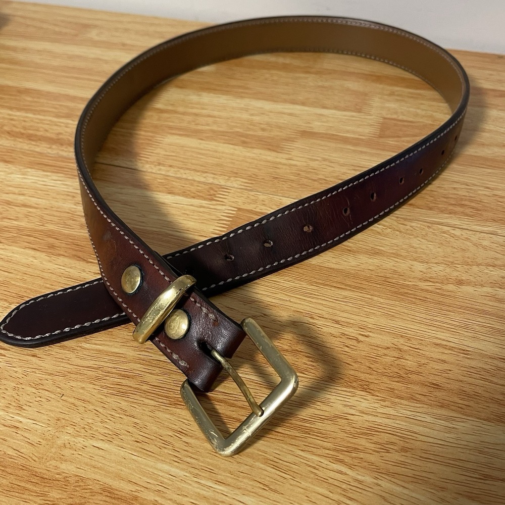 AKER B21 Concealed Carry Gun Belt 1.5" Polymer Core Leather Duty EDC Tan 46